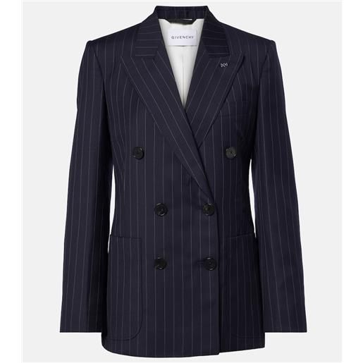 Givenchy blazer doppiopetto in lana a righe