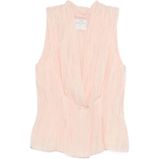 FORTE_FORTE les fils d'argent top, nude
