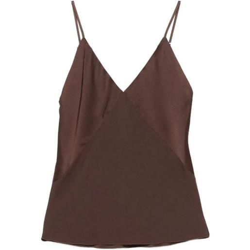 FORTE_FORTE top in envers satin, cioccolato