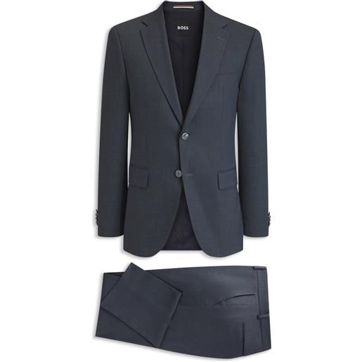 BOSS abito due pezzi in tessuto elasticizzato con micromotivo, blu