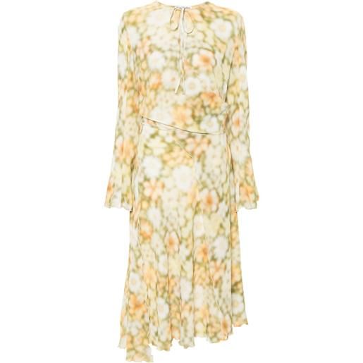 Acne Studios abito midi con stampa astratta - verde