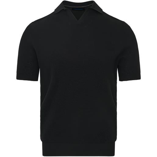 Pya t-shirt con colletto johnny - nero