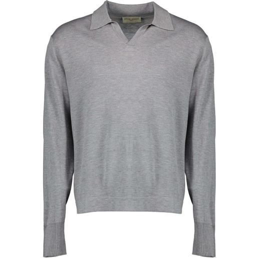 Officine Generale t-shirt con colletto polo - grigio