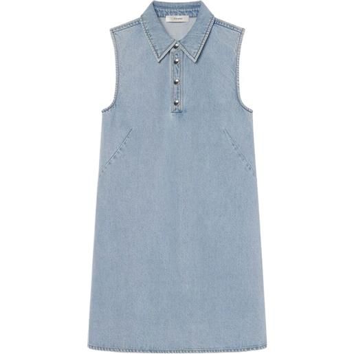 FRAME abito corto denim smanicato - blu
