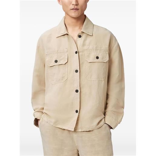 AllSaints camicia taglio comodo korten - toni neutri