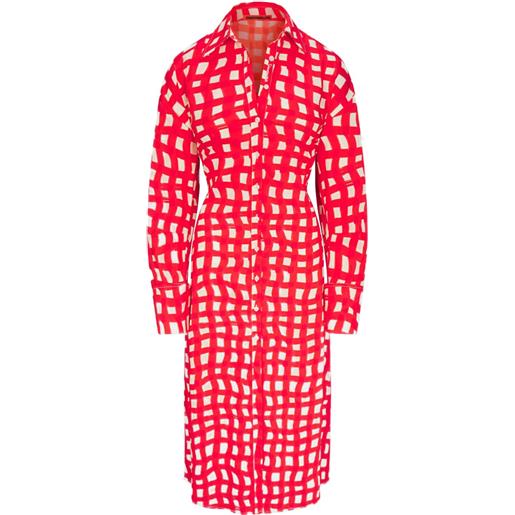 Simon Miller abito midi a quadretti - rosso