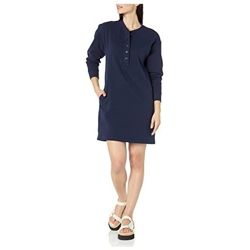 Amazon Essentials abito felpa a maniche lunghe donna, blu marino, xl
