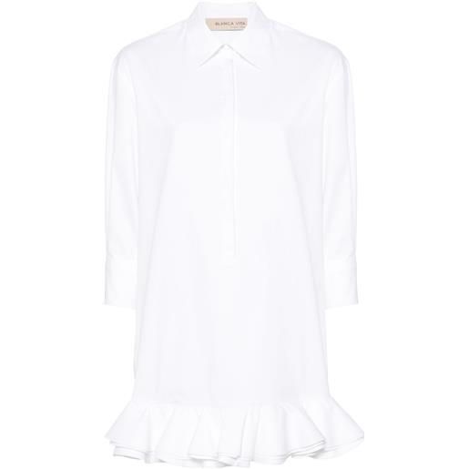 Blanca Vita abito acaly con ruches - bianco