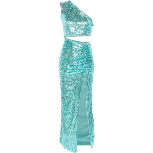 Amen abito lungo con dettaglio cut-out - blu