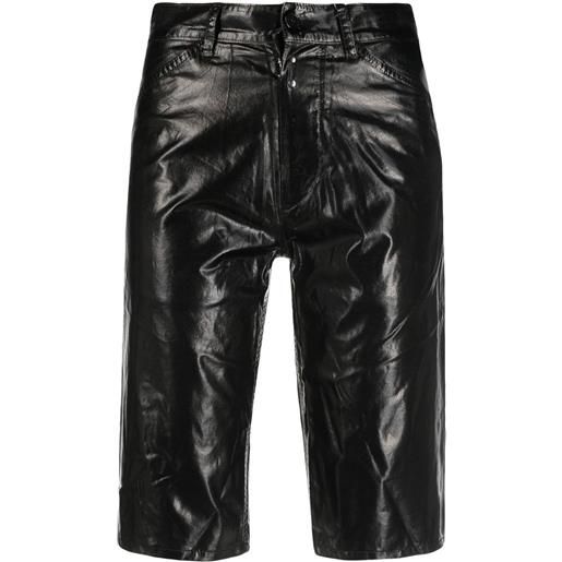 MM6 Maison Margiela shorts denim dritti - nero