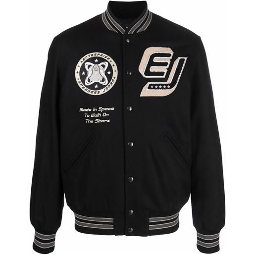 Enterprise Japan bomber varsity con applicazione - nero