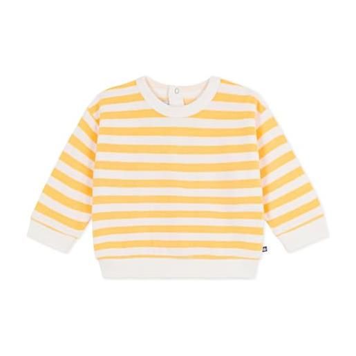 Petit Bateau felpa con cappuccio bambino in cotone a righe