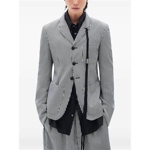 Ann Demeulemeester blazer josh a righe - nero