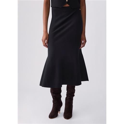 Liu jo gonna midi in maglia, nero