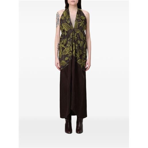 Tela abito a fiori - marrone