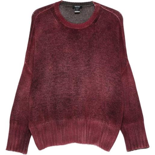 Avant Toi maglione con effetto schiarito - rosso