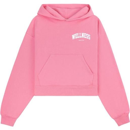 Sporty & Rich felpa con cappuccio crop - rosa