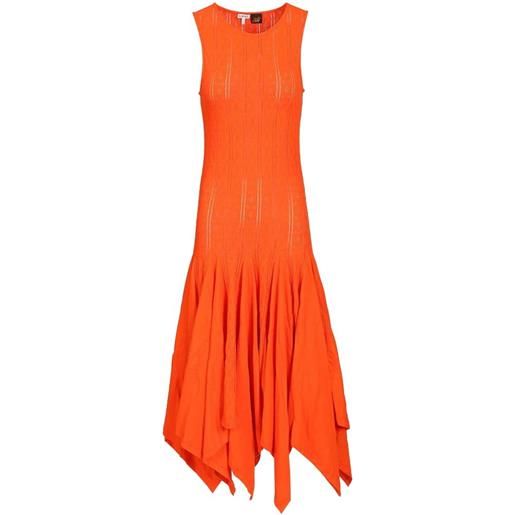 LOEWE abito midi paula's ibiza jacquard - arancione