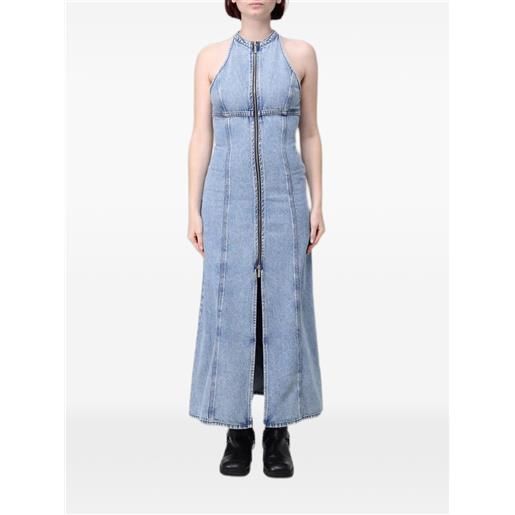 Armani Exchange abito lungo con zip - blu