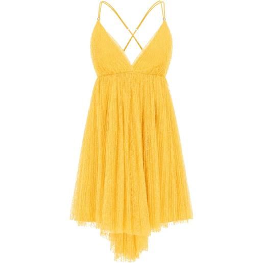 Elisabetta Franchi abito asimmetrico - giallo