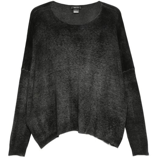 Avant Toi maglione con effetto schiarito - grigio