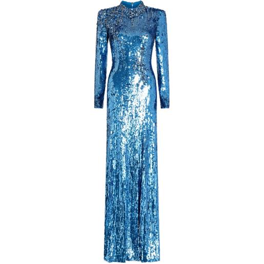 Jenny Packham abito lina - blu