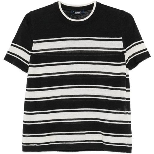'S Max Mara t-shirt in lino a righe - nero