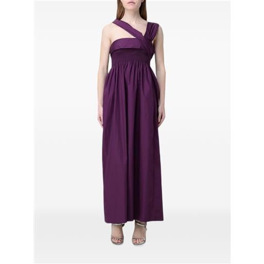 Tela abito monospalla - viola