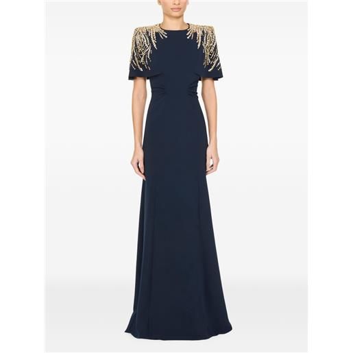 Jenny Packham abito petal - blu