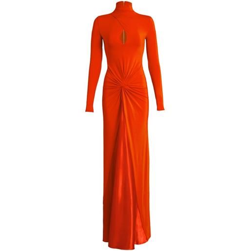 Silvia Tcherassi abito lungo birdy con dettaglio cut-out - arancione