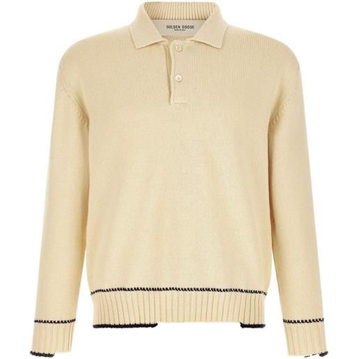 Golden Goose maglione rindley con logo - toni neutri