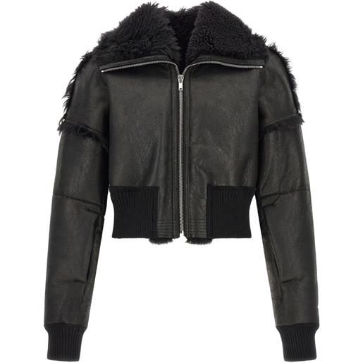 Rick Owens bomber flight jkt crop - nero