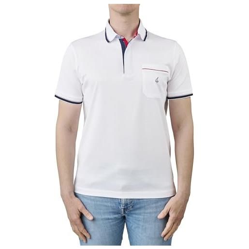 Nino Marini polo da uomo 100% cotone filo di scozia manica corta - jersey mercerizzato, morbida e traspirante. Mod. P-0004 (it, testo, xl, regular, regular, porpora)