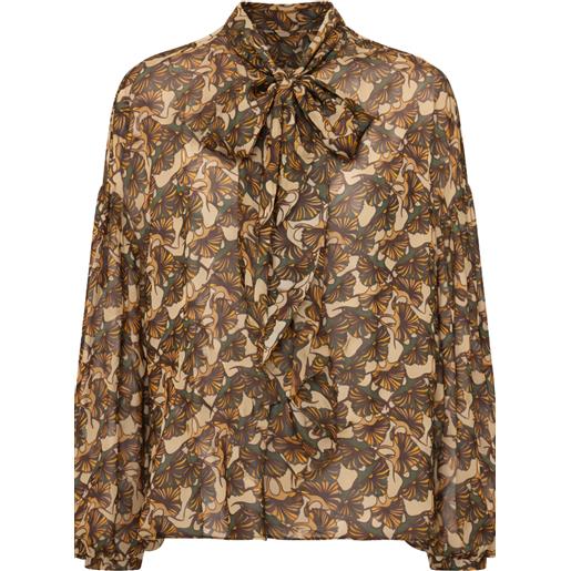 Max Mara Studio - blusa in chiffon di pura seta stampata