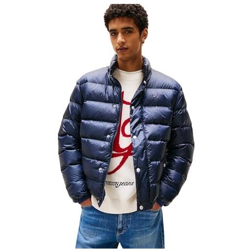 Tommy Jeans uomo piumino light down con chiusura a bottoni, nero (black), s