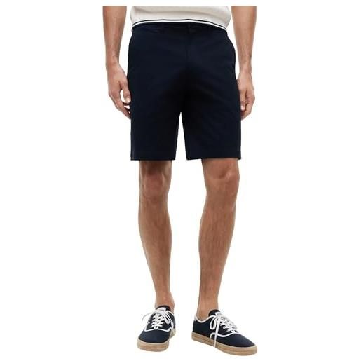 Tommy Hilfiger uomo pantaloncini chino denton twill in cotone elasticizzato, bianco (th optic white), 28w