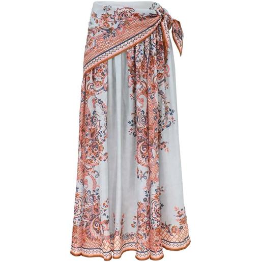 Zimmermann aster scarf midi skirt