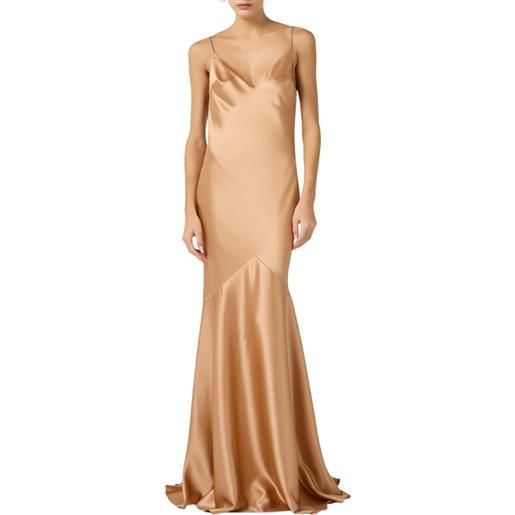 ELISABETTA FRANCHI abito red carpet in raso - abr3462e2 - camoscio