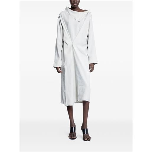 Studio Nicholson abito leat a collo alto - grigio