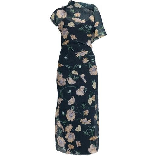 ERDEM abito midi a fiori - blu