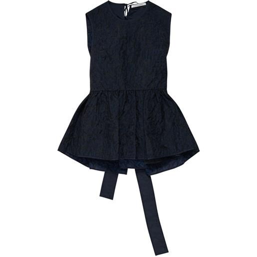 Cecilie Bahnsen top bea cloqué - blu