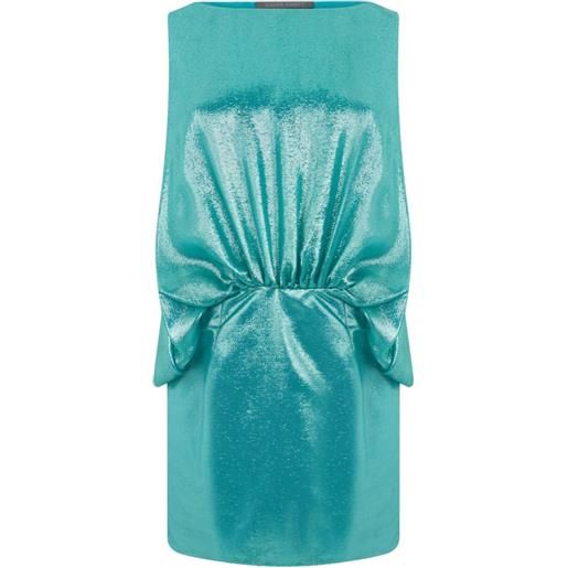Alberta Ferretti abito corto smanicato - blu