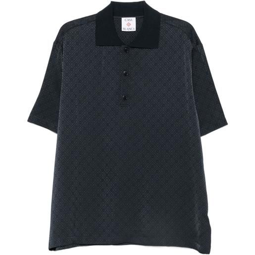 Casablanca polo con monogramma - blu