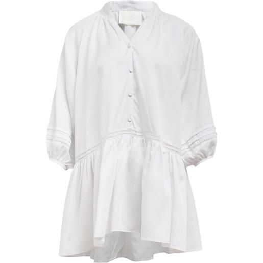 COR abito corto maye con ruches - bianco