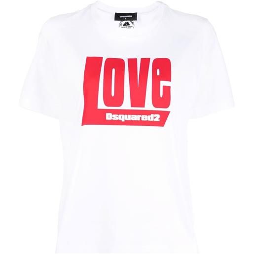 DSQUARED2 t-shirt con stampa - bianco