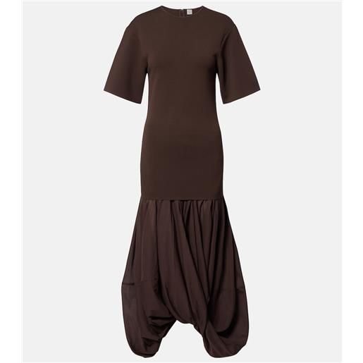 Toteme abito midi cocoon in jersey