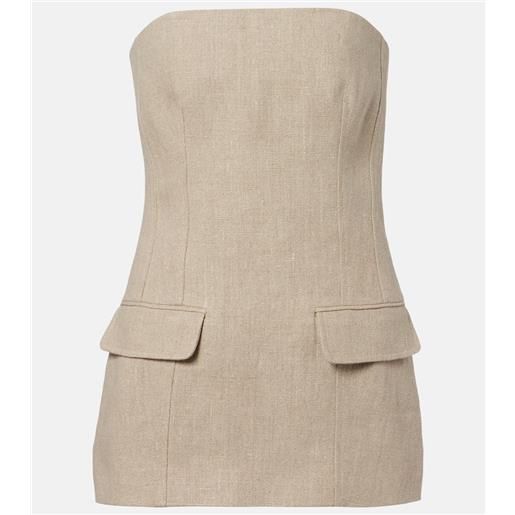 Toteme top bustier in lino
