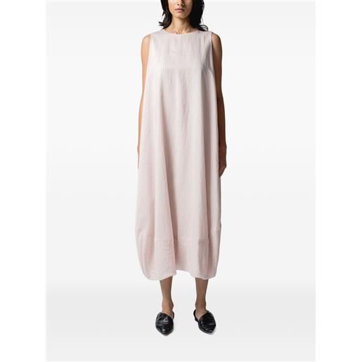 Muller Of Yoshiokubo abito midi a righe - rosa