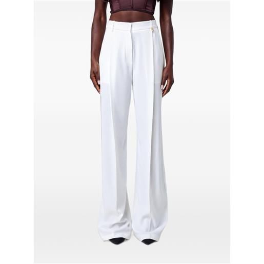 Elisabetta Franchi pantaloni in crêpe a gamba ampia - bianco