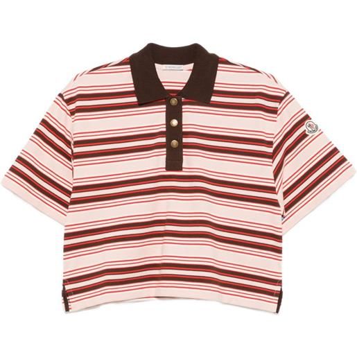 Moncler polo a righe - rosa